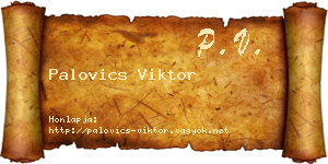 Palovics Viktor névjegykártya